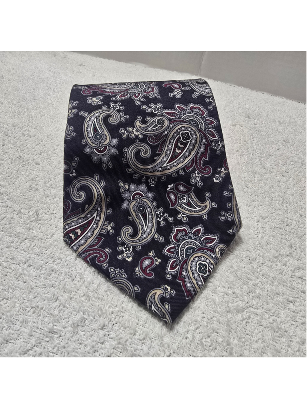 Men's Andhurst Paisley Tie One Size Black Burgundy